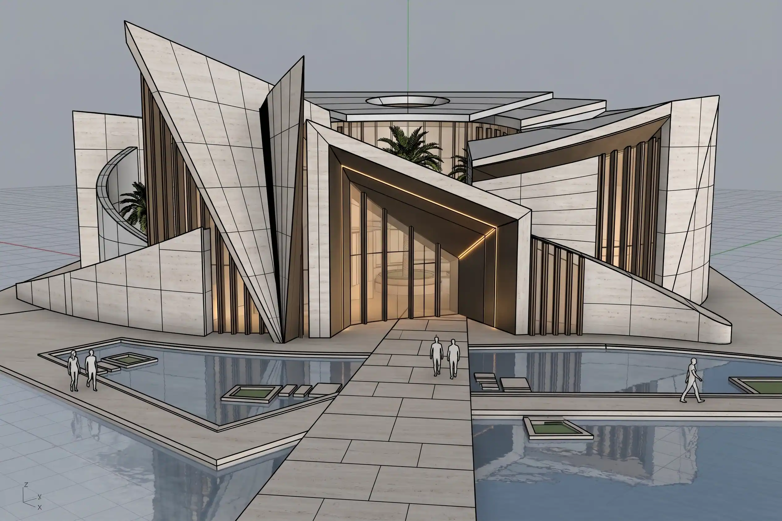 Cleopatra Pavillion Architectural 3D Rendering